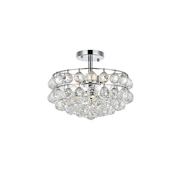 Savannah 3-Light Flush Mount in Chrome