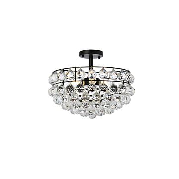 Savannah 3-Light Flush Mount in Black