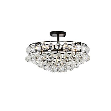 Savannah 5-Light Flush Mount in Black
