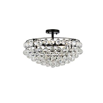 Savannah 5-Light Flush Mount in Black