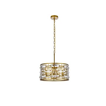 Kennedy 3-Light Pendant in Brass