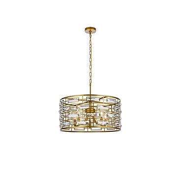 Kennedy 5-Light Pendant in Brass