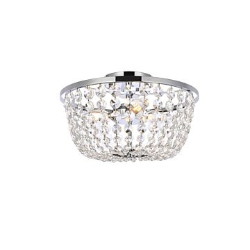 Cora 3-Light Flush Mount in Chrome