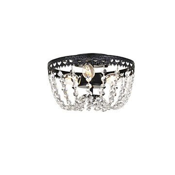Kylie 3-Light Flush Mount in Black