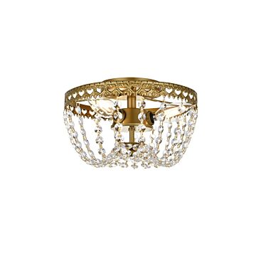 Kylie 3-Light Flush Mount in Brass