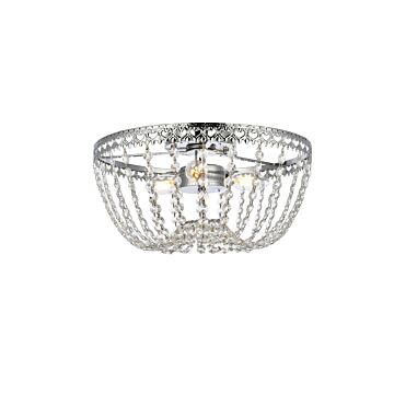 Kylie 3-Light Flush Mount in Chrome
