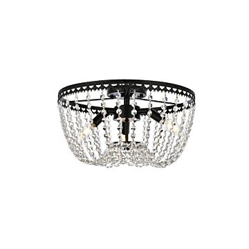 Kylie 3-Light Flush Mount in Black