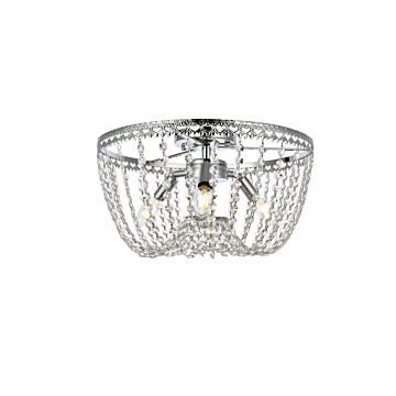 Kylie 3-Light Flush Mount in Chrome