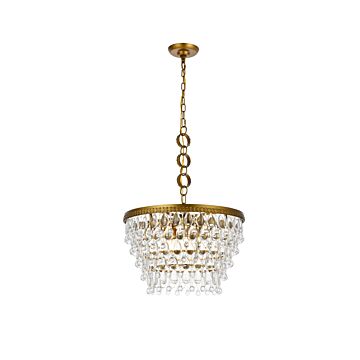 Nordic 5-Light Pendant in Brass