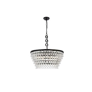 Nordic 6-Light Chandelier in Black
