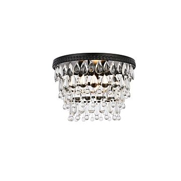 Nordic 3-Light Flush Mount in Black