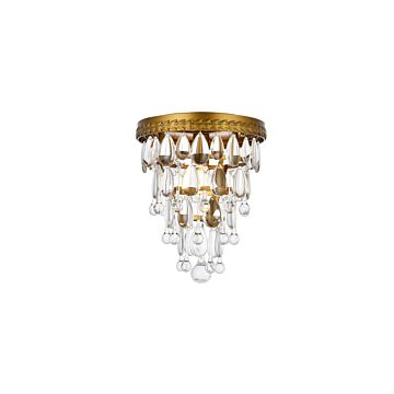 Nordic 1-Light Flush Mount in Brass
