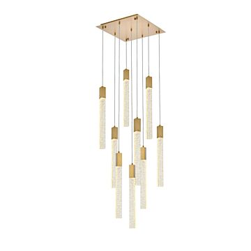 Weston 9-Light Pendant in Satin Gold