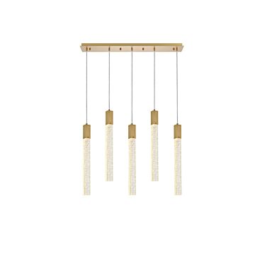 Weston 5-Light Pendant in Satin Gold