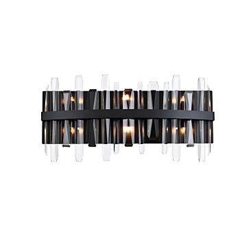 Serena 6-Light Bathroom Vanity Light Sconce in Black