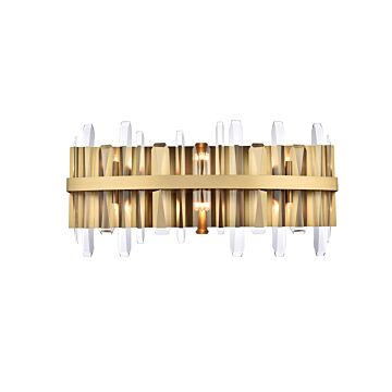 Serena 6-Light Bathroom Vanity Light Sconce in Satin Gold
