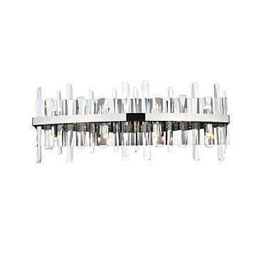 Serena 8-Light Bathroom Vanity Light Sconce in Chrome
