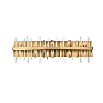 Serena 10-Light Bathroom Vanity Light Sconce in Satin Gold