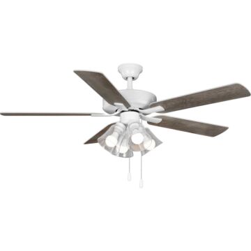 Airpro Builder Fan 52" Ceiling Fan in White by Progress Lighting
