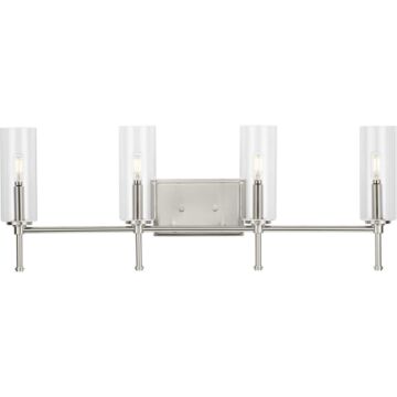 Elara 4-Light Bathroom Vanity Light Vanity in Brushed Nickel