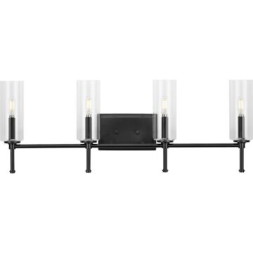 Elara 4-Light Bathroom Vanity Light Vanity in Matte Black