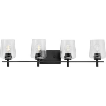 Calais 4-Light Bathroom Vanity Light Vanity in Matte Black