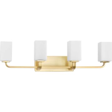 Cowan 4-Light Bathroom Vanity Light Vanity in Satin Brass