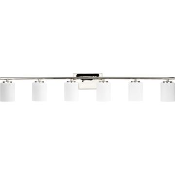 Replay 6-Light Bathroom Vanity Light Vanity in Polished Nickel