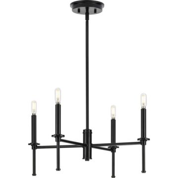Elara 4-Light Chandelier in Matte Black