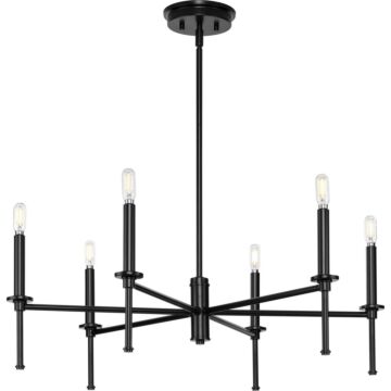 Elara 6-Light Chandelier in Matte Black
