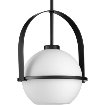 Delayne 1-Light Pendant in Matte Black