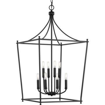 Parkhurst 8-Light Foyer Chandelier in Matte Black