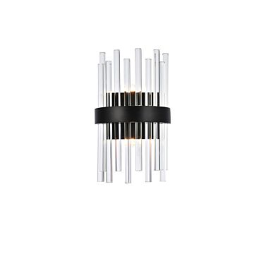 Dallas 2-Light Bathroom Vanity Light Sconce in Black