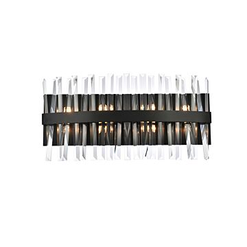 Serephina 8-Light Bathroom Vanity Light Sconce in Black