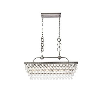 Nordic 6-Light Pendant in Antique Silver