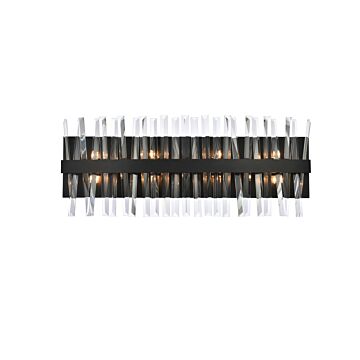Serephina 8-Light Bathroom Vanity Light Sconce in Black