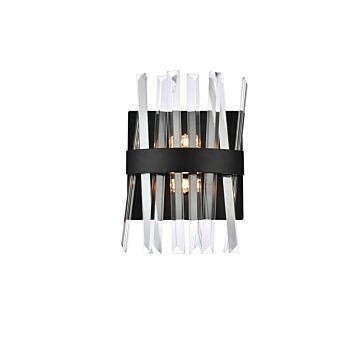 Serephina 2-Light Bathroom Vanity Light Sconce in Black
