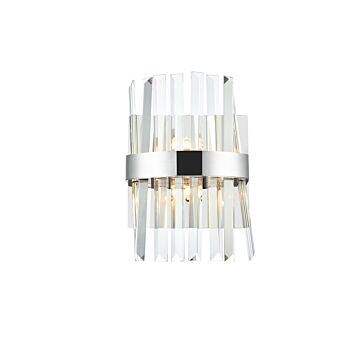 Serephina 2-Light Bathroom Vanity Light Sconce in Chrome