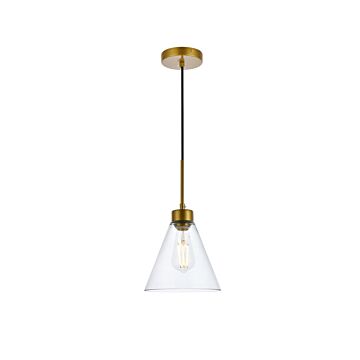 Mera 1-Light Pendant in Brass