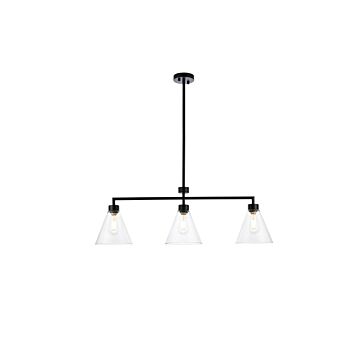 Mera 3-Light Pendant in Black
