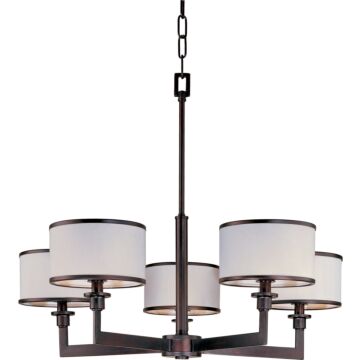 Nexus Five Light Chandelier in Oil Rubbed Bronze by Maxim