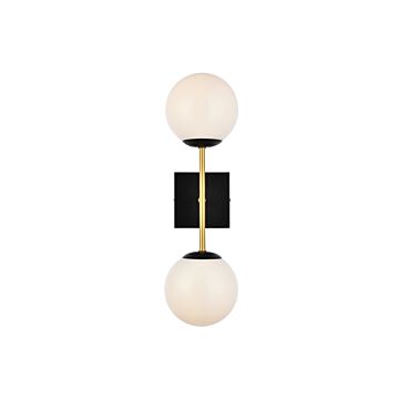 Neri 2-Light Wall Sconce in Black