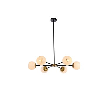 Briggs 6-Light Pendant in black