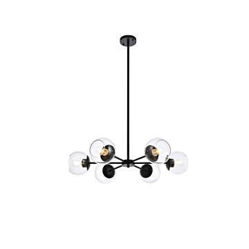 Briggs 6-Light Pendant in black