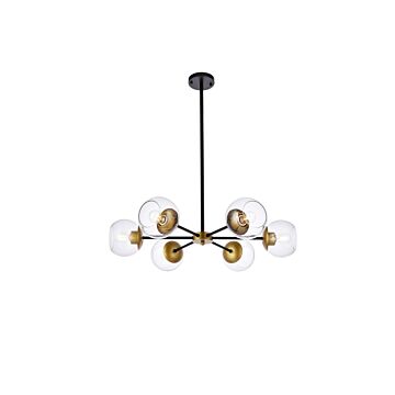 Briggs 6-Light Pendant in black