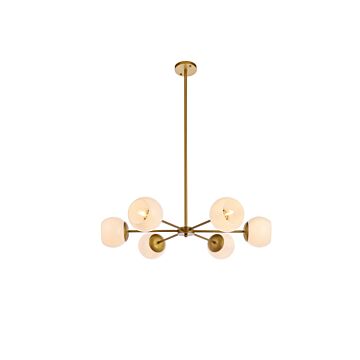 Briggs 6-Light Pendant in brass