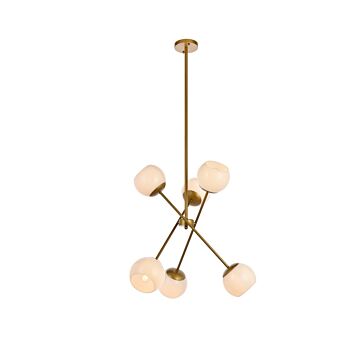 Axl 6-Light Pendant in brass