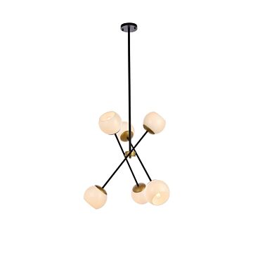 Axl 6-Light Pendant in black