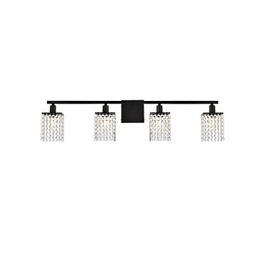 Phineas 4-Light Bathroom Vanity Light in Black