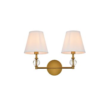 Bethany 2-Light Bathroom Vanity Light in Brass